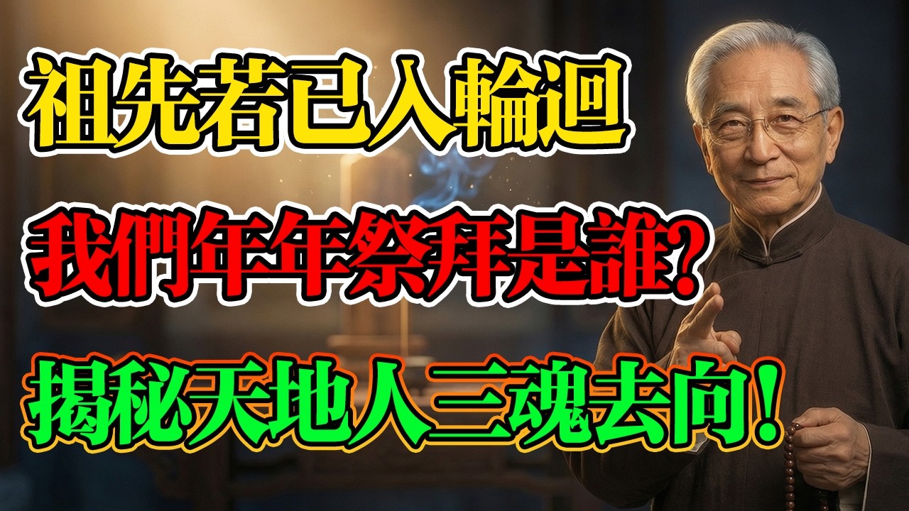 南懷瑾：祖先若已輪迴投胎，我們年年祭祖到底在跪誰？揭秘「天地人三魂」的千古玄機，顛覆你的認知！#南懷瑾 #佛學智慧 #清明祭祖 #因果輪迴 #改變命運 #祭祖 #三魂七魄解析 #佛學 #佛法