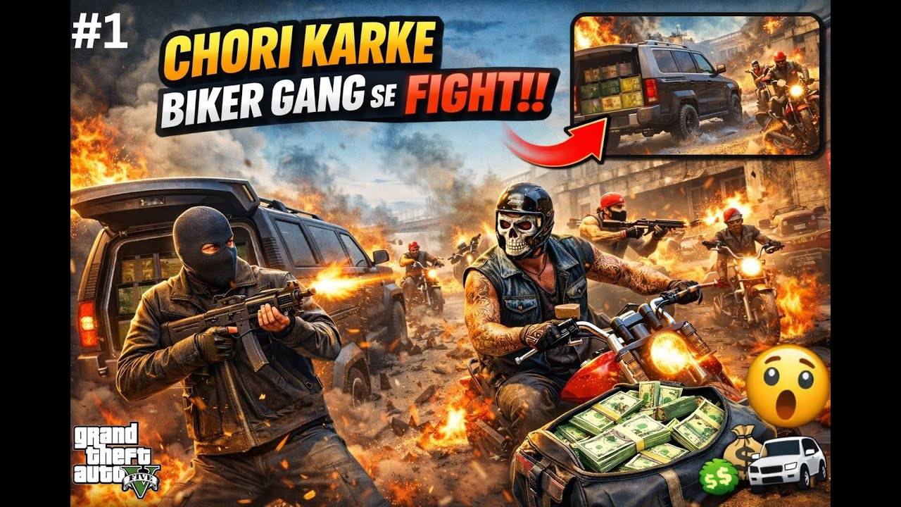 GTA Online First Time Gameplay | Clubhouse Inventory Refill Gone Wrong 😱 Biker Gang Fight