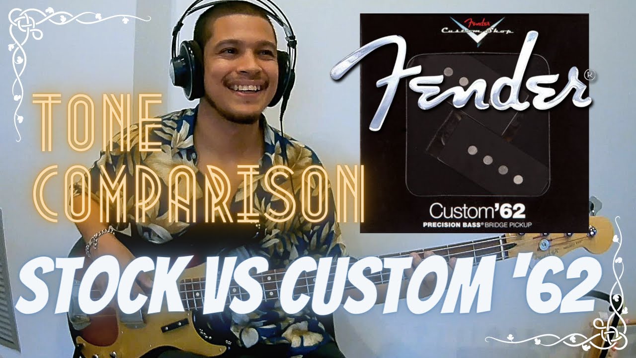 Fender Player Stock vs Custom Shop '62 P-bass Pickup Comparison - 2022