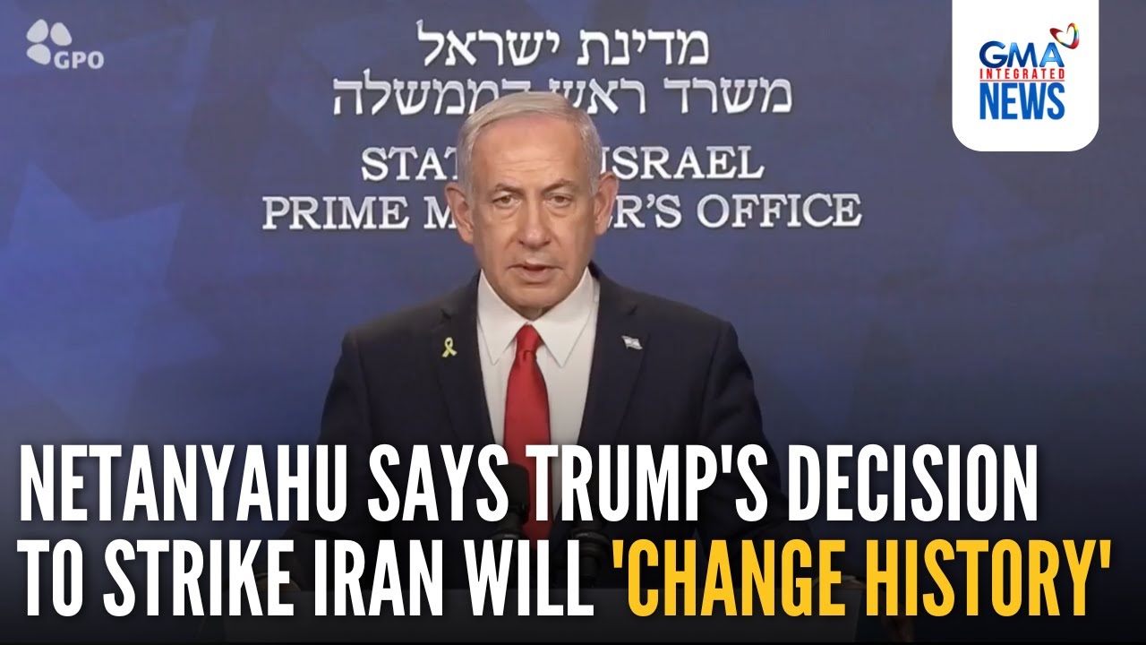 Netanyahu says Trump's decision to strike Iran will 'change history' | via Reuters