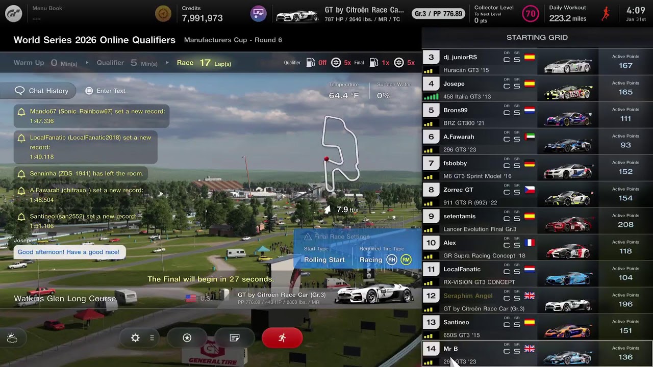 Gran Turismo 7 GTWS 2026 Online Qualifier Manufacturers Cup Round 6