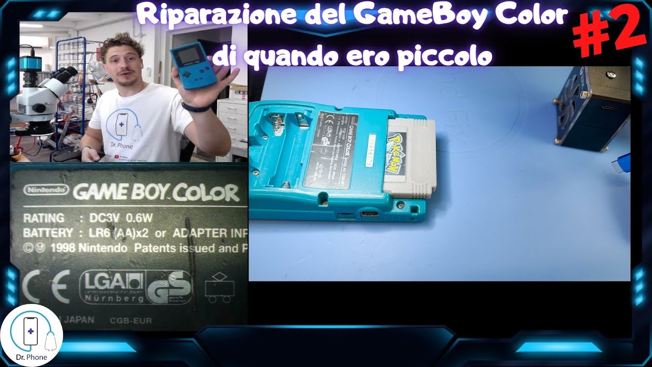 Gameboy color non si accende e no tasto UP! Riparazione Gameboy Color di quando ero piccolo! #2