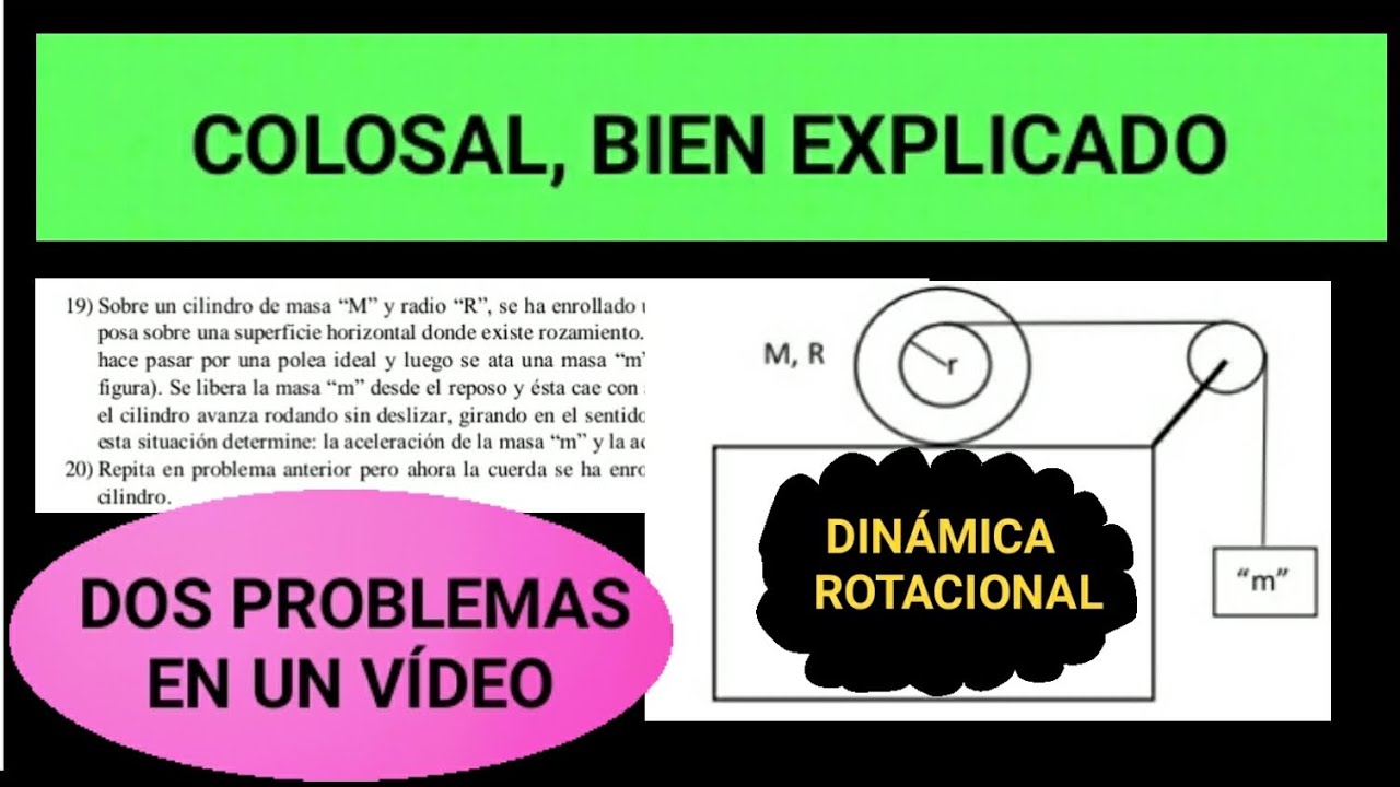 DINÁMICA ROTACIONAL. CONDICIÓN DE RODADURA. BIEN EXPLICADO!