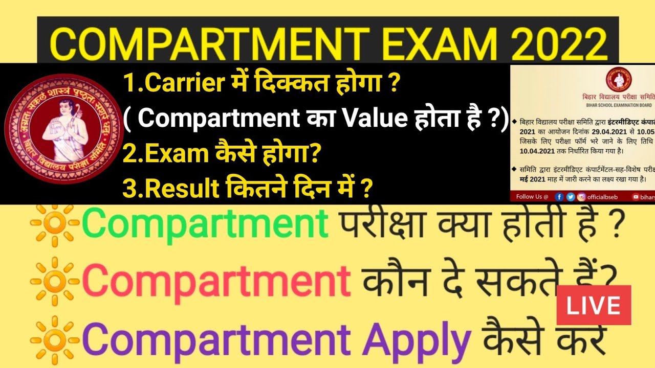 Bihar Board 12th/10th Compartment Exam 2022 | BSEB 12th Compartment Exam Apply | Important Documents