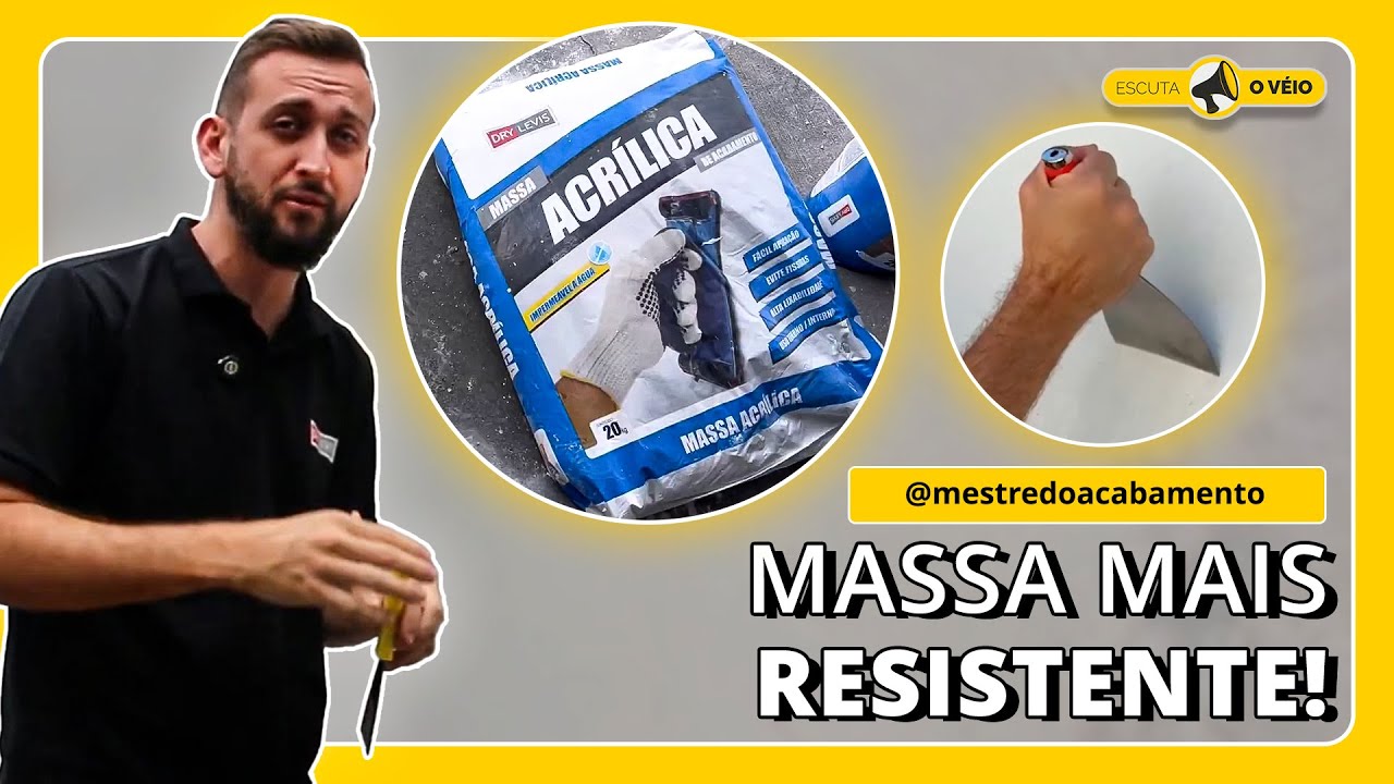 MASSA RESISTENTE E IMPERME&Aacute;VEL! Massa Acr&iacute;lica em P&oacute; + Seca Parede | Dry Levis