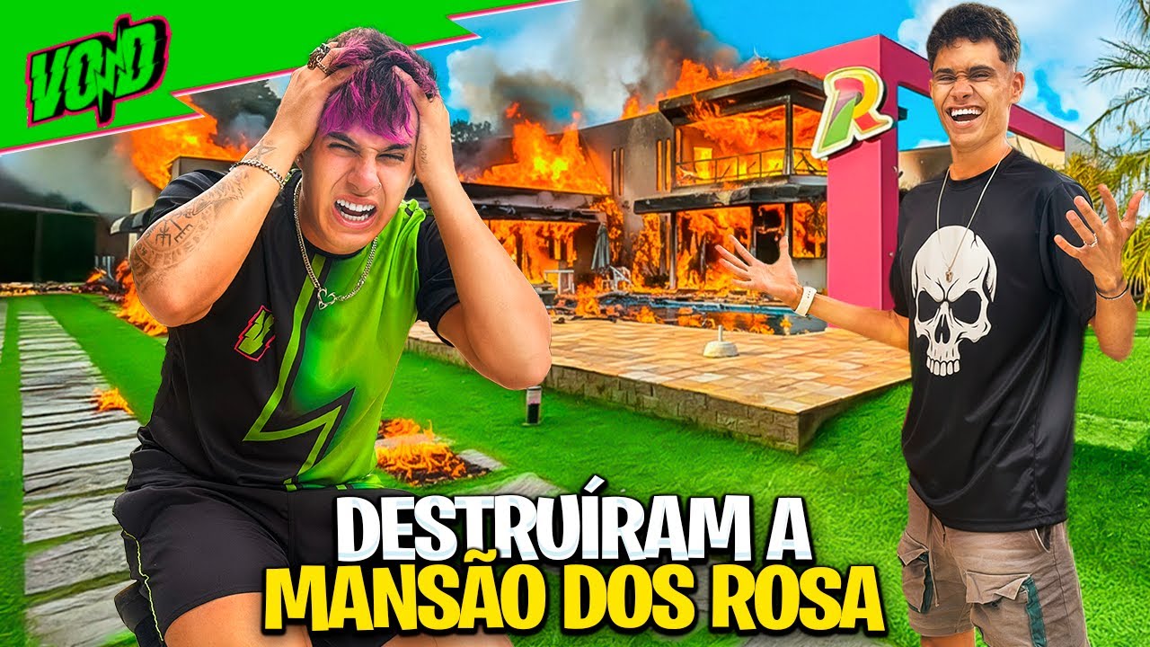 UM VALENTÃO DESTRUIU A MANSÃO DOS ROSA NO MINECRAFT *destruiu tudo?