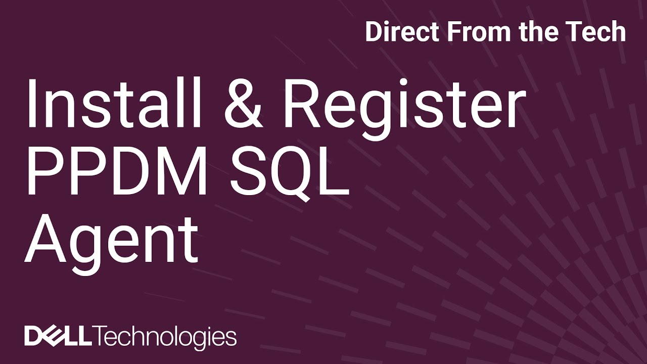 Как установить и зарегистрировать программное обеспечение SQL Agent PowerProtect Data Manager
