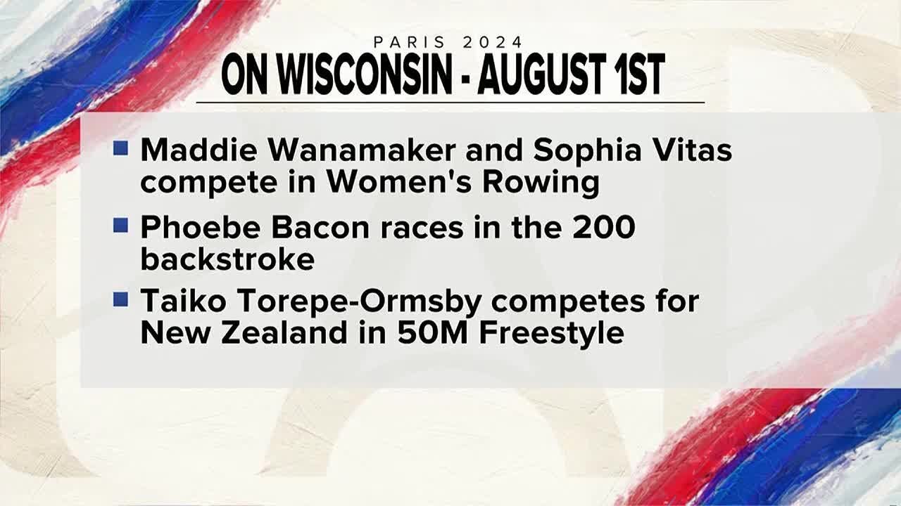 WMTV Sports previews August 1st events at the Olympics