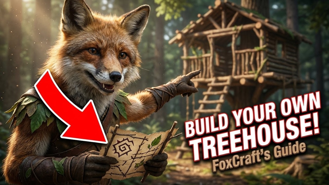 FoxCraft Vlog 13 — Building a Magical Forest Treehouse! 🌳🦊