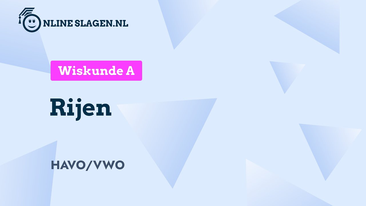 Rijen - Wiskunde A (Eindexamen vwo)