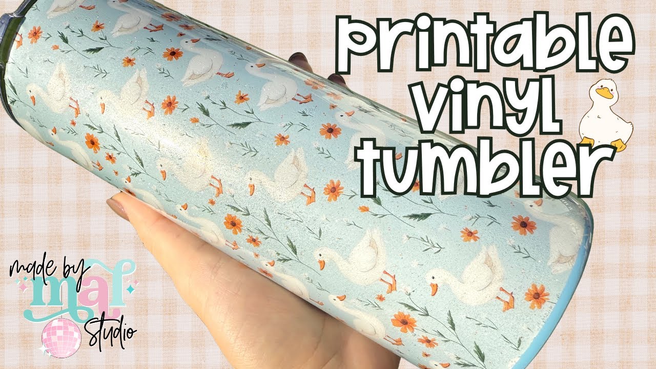 How to Make a Custom Tumbler with Printable Vinyl: Step by Step!