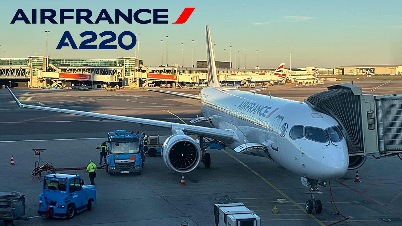 🇳🇱 Amsterdam to Paris CDG 🇫🇷 Air France Airbus A220-300 [FULL FLIGHT REPORT]