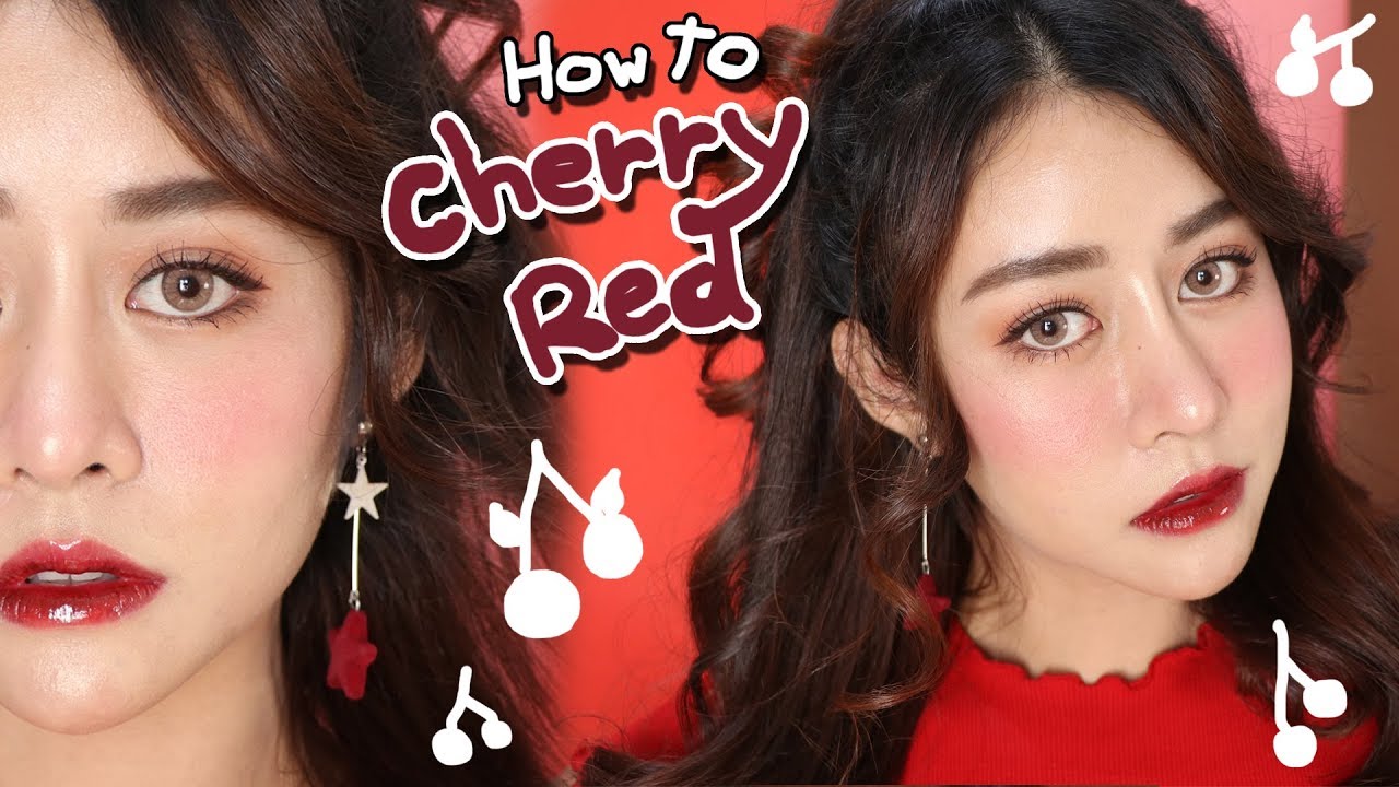 🍒Howto Cherry Red Look โทนแดงปากฉ่ำๆ🍒