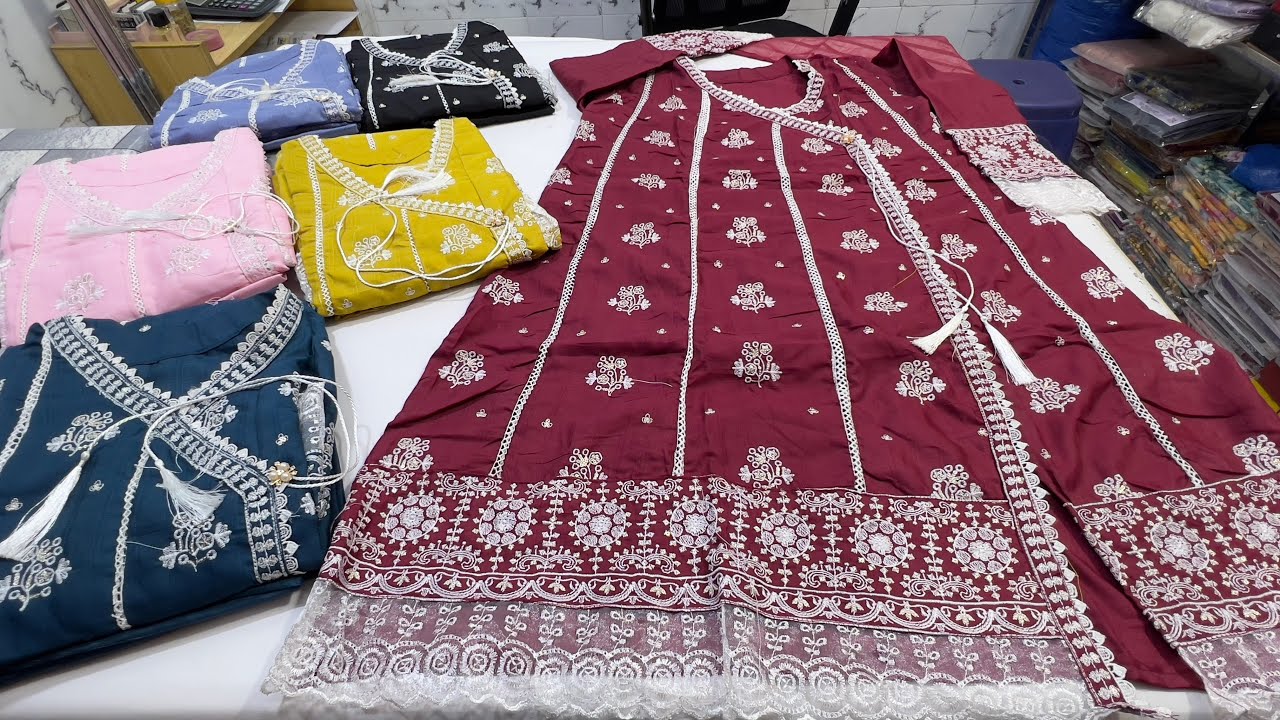 Premium Breeza Cotton Stitch Embroidered Collection | Premium Quality Angrakha Style|Eid Dress Sale 