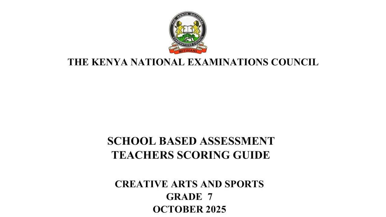 Knec Social studies g8 SBA 