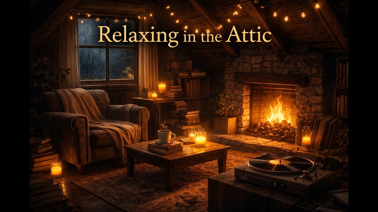 relaxing in the attic