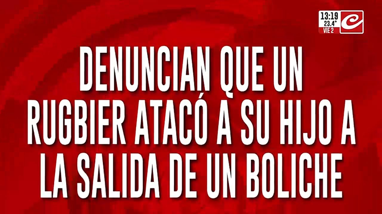 Denuncian que un rugbier atac&oacute; a un joven a la salida de un boliche