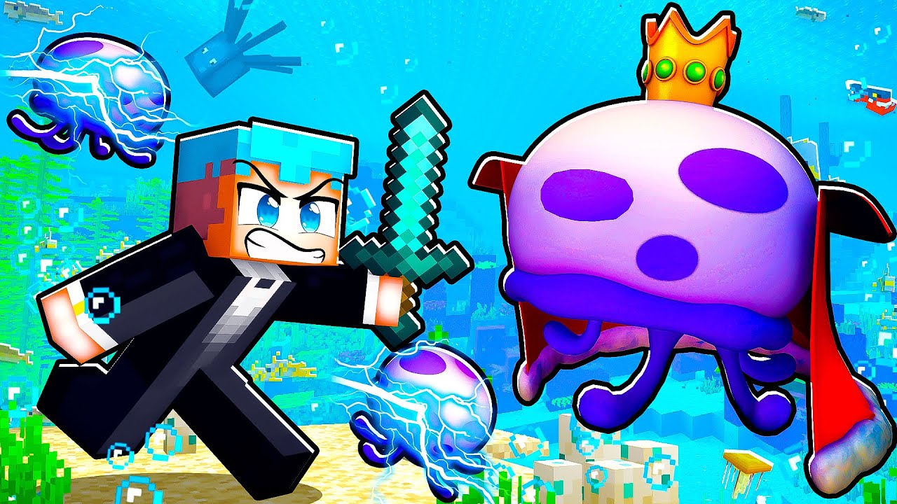 Escape Or Get Eaten By The King JellyFish in Minecraft