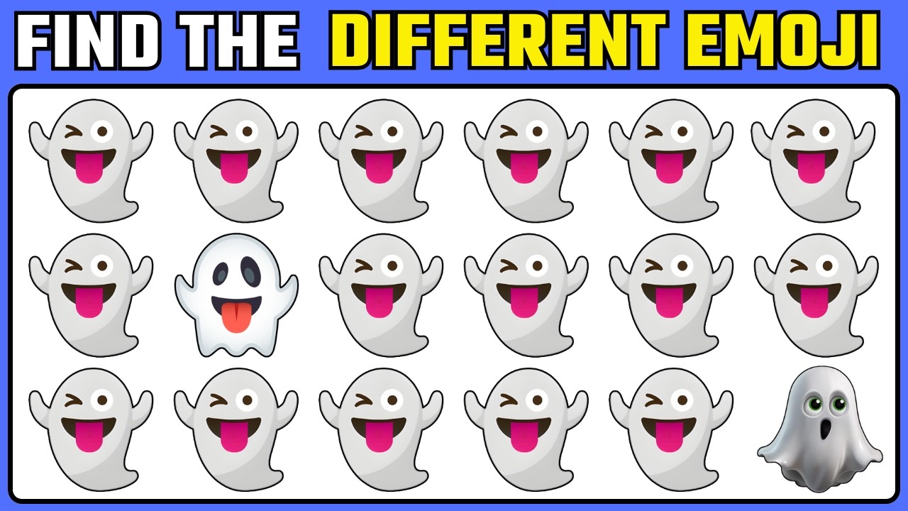 👀🐼💥FIND THE DIFFERENT EMOJI Only Geniuses Get Them All Right  EMOJI QUIZ