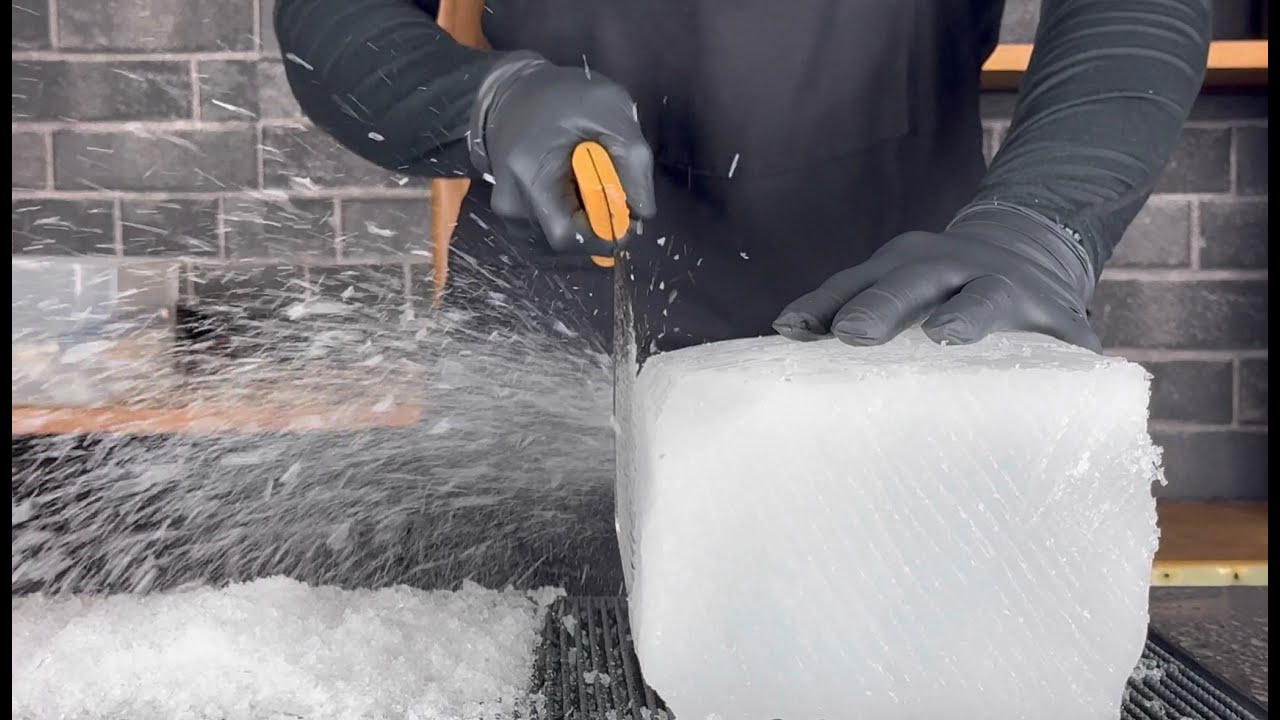 Soothing Ice Carving ASMR | Bar