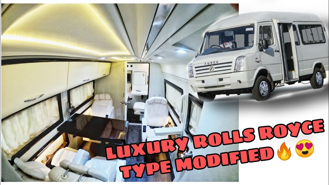 tempo TRAVELLER modified into LUXURY PRIVATE JET Interior 😍