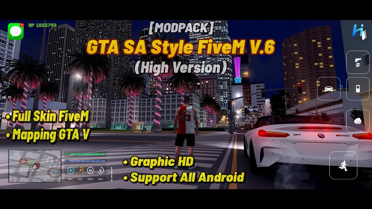 SHARE‼️MODPACK GTA SA STYLE FIVEM V.6 (HIGH VERSION) | FULL SKIN FIVEM | MAPPING STYLE GTA V‼️