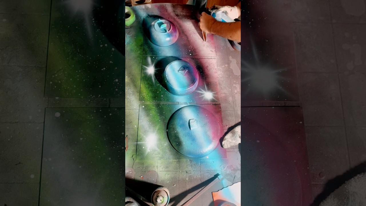 artbyryanreschke #madscientist  #learntopaint #learnwithme #space #spraypaint #relax #destress
