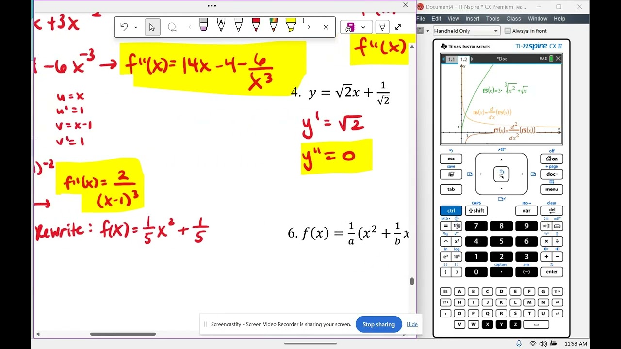 7.7 Higher Order Derivatives- NOTES