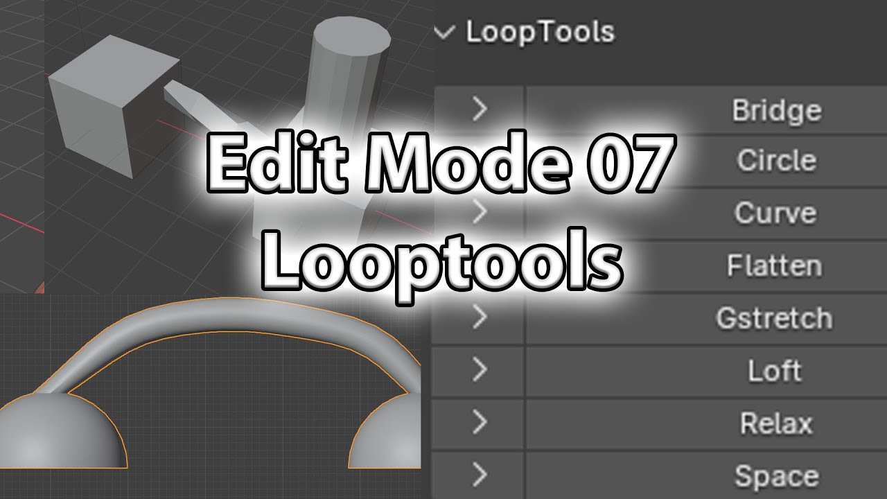 03 07 Дополнение Looptools в Blender 4.3