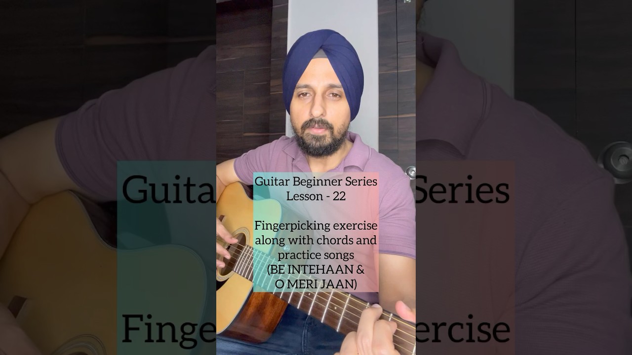 Guitar Beginner Series - Lesson 22 | Fingerpicking exercise | Tutorial by Sanmeet Bagga