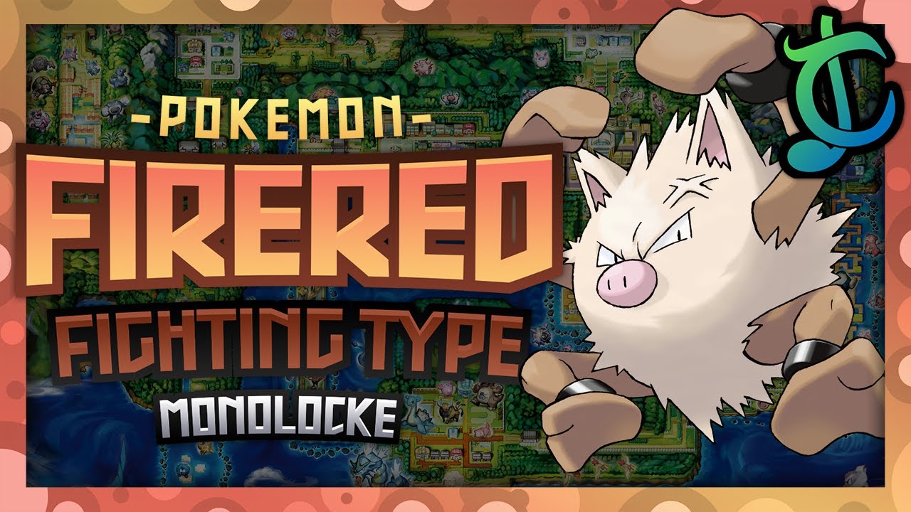 Pokémon Fire Red Hardcore Nuzlocke — только покемон боевого типа! (Без предметов, без прокачки)