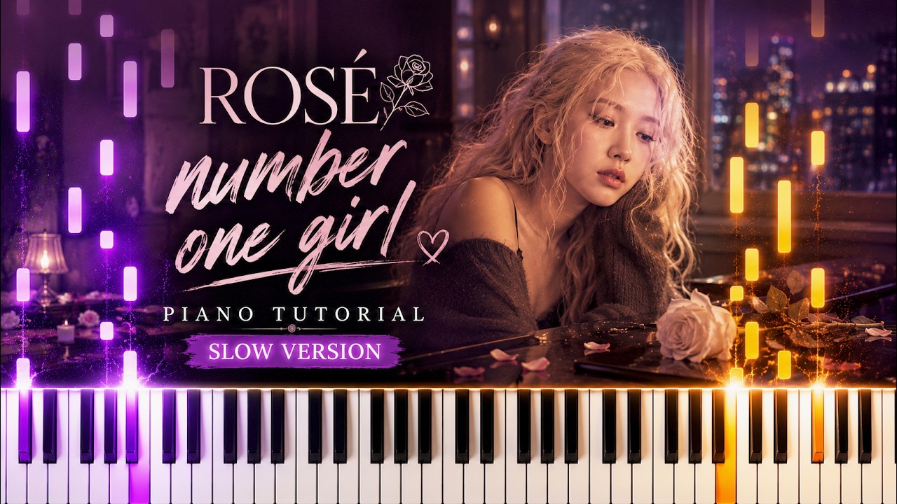 Learn To Play Number One Girl ROSE on Piano! (Hard) SLOW 50% Speed