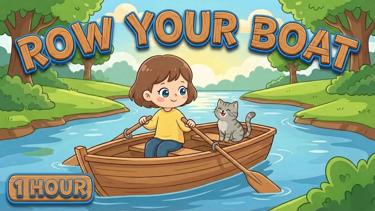 Nursery Rhymes for Kids | 1 Hour Loop - Row Row Row Your Boat