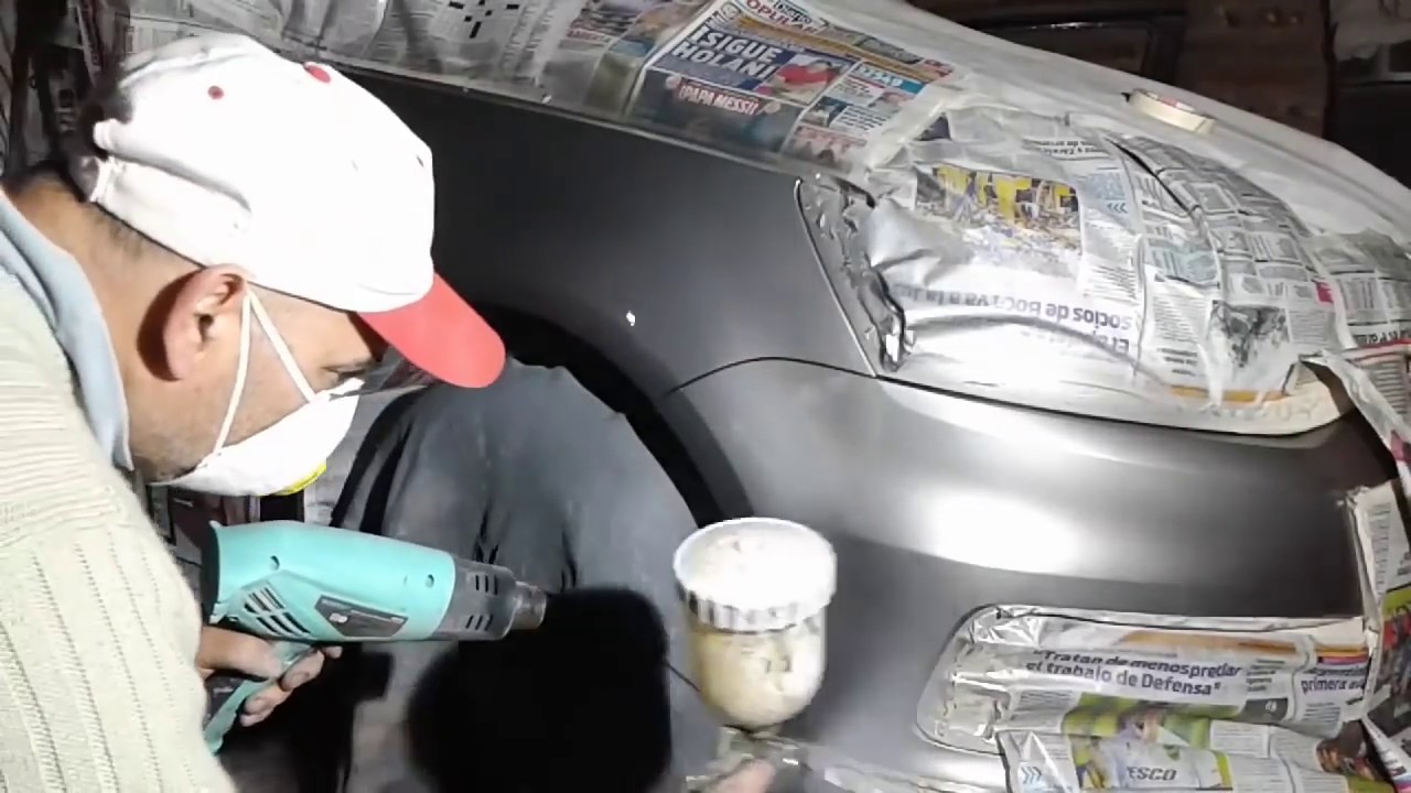 Pintar un guardabarro y paragolpe Retoques principio terminando Volkswagen suran