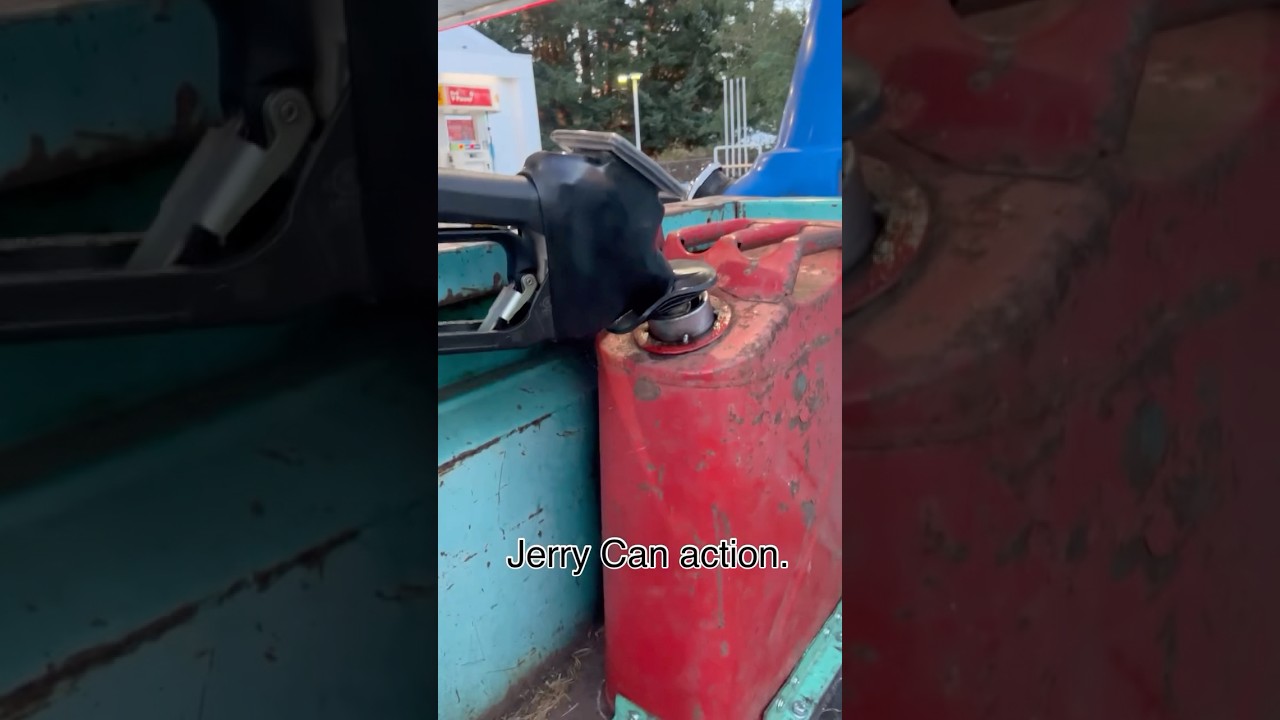 Time for a custom fuel filler made out of a vintage jerry can!   #automobile #diy #ford #fordtrucks