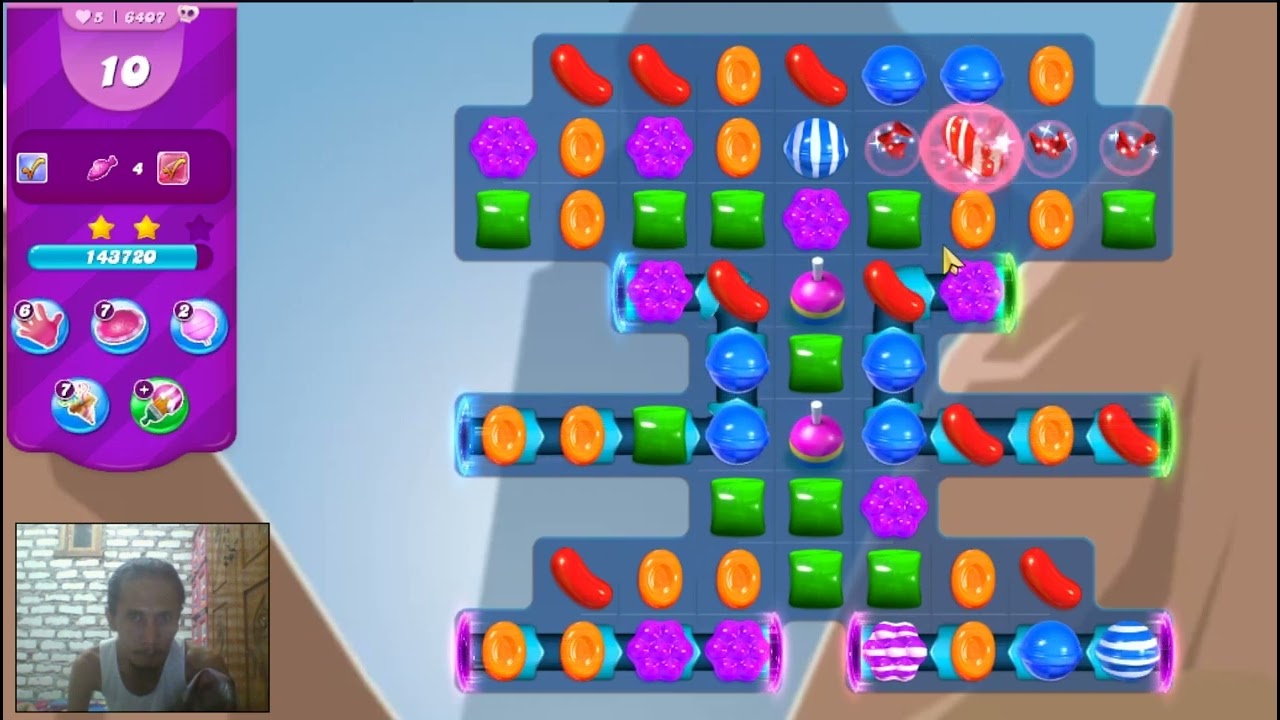 Candy Crush Saga Level 6407 - 3 Stars, 28 Moves Completed