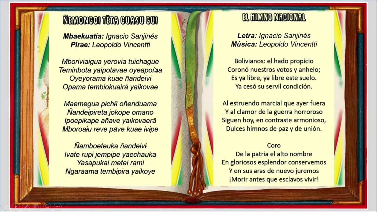 El Himno Nacional de Bolivia en Guaraní❤️​💛​💚​