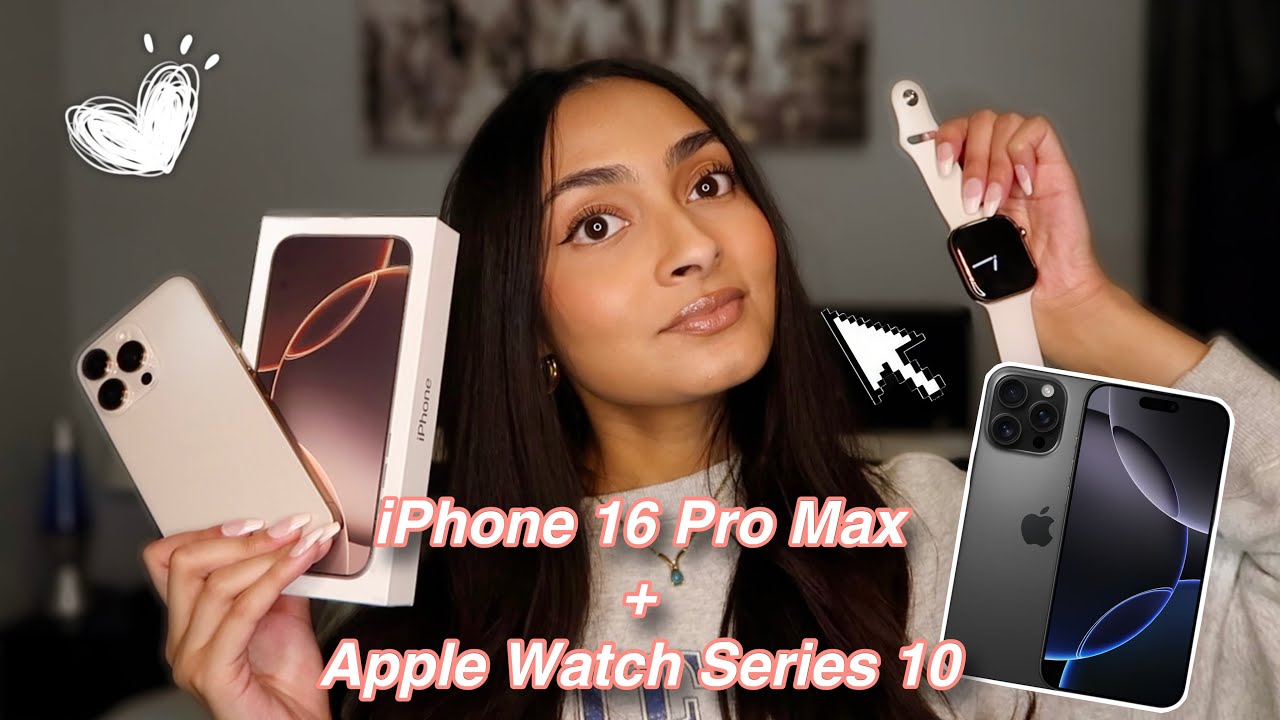unboxing iPhone 16 Pro Max + Apple Watch Series 10 (desert & black titanium)