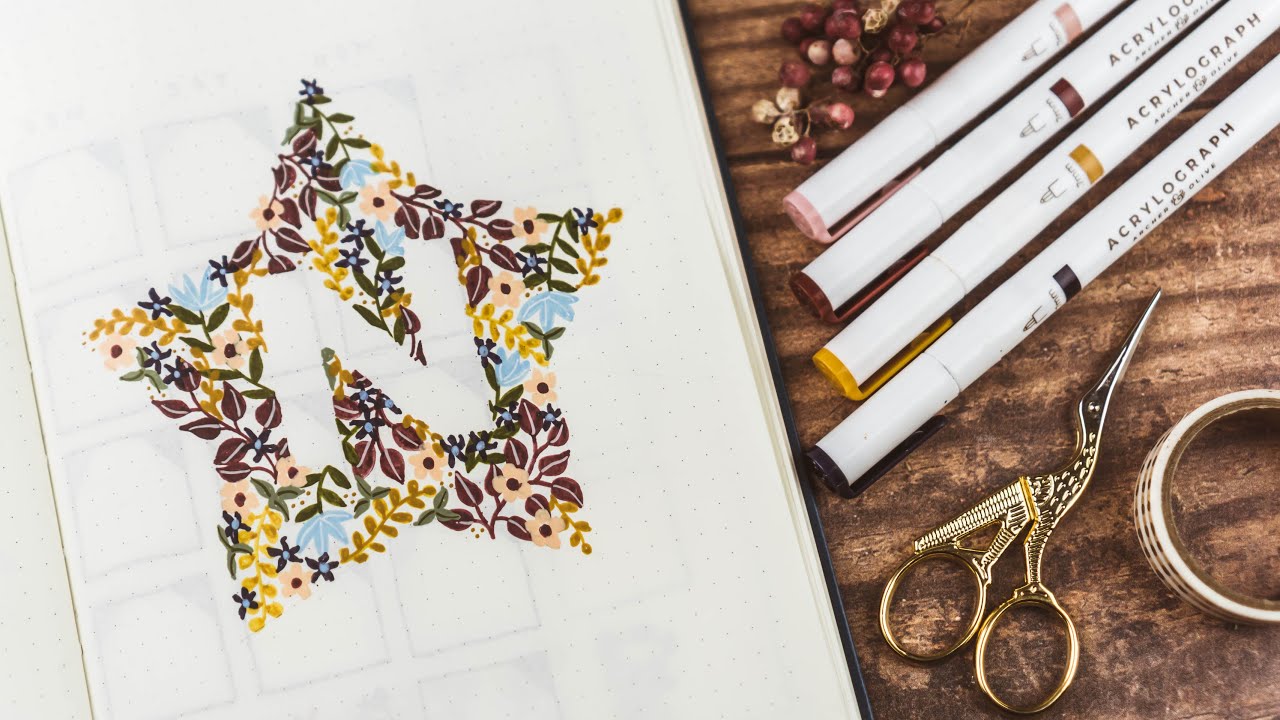 Plan with Me | November 2020 Bullet Journal Setup | Drawing a Five Pointed Star