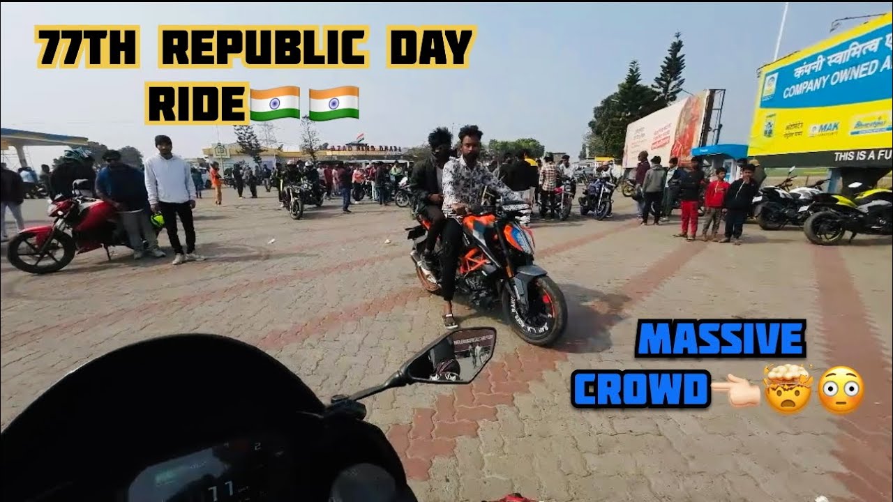 77th REPUBLIC DAY🇮🇳RIDE MASSIVE CROWD🤯😱😨....RS457 RIDE ON NH2 #apriliars457 #apriliars #republicday
