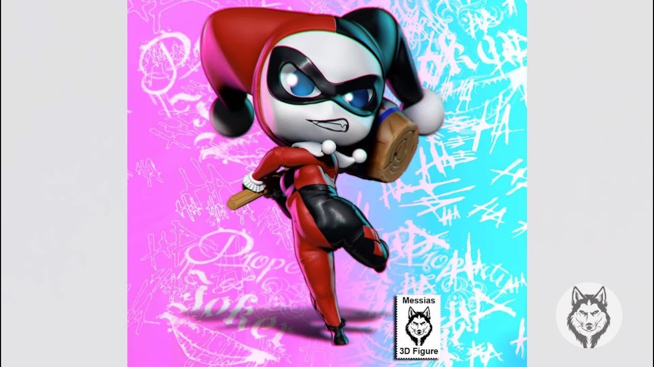 Modelando Chibi Harley Quinn