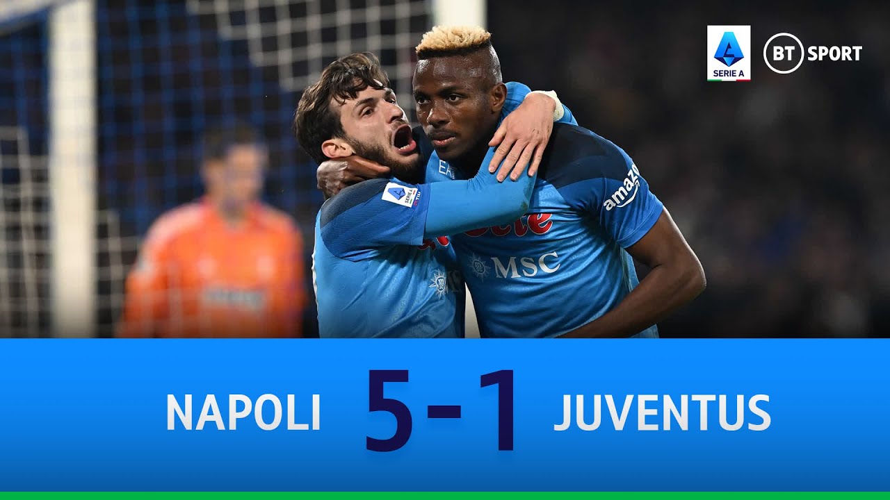 Napoli v Juventus (5-1) | Osimhen and Kvaratskhelia cause carnage! | Serie A Highlights