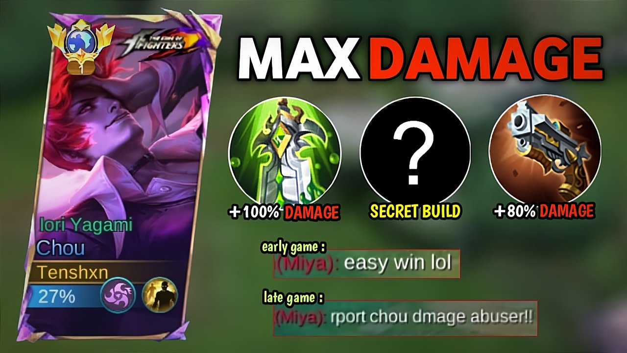 CHOU USERS MUST TRY THIS NEW BURST BUILD TRICK AGAINST META HEROES IN SOLO RANK (must try) 🔥🔥