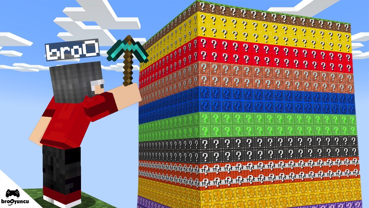 MİNECRAFT SONSUZ GÖKYÜZÜ ŞANS BLOK KULESİ SURVİVAL