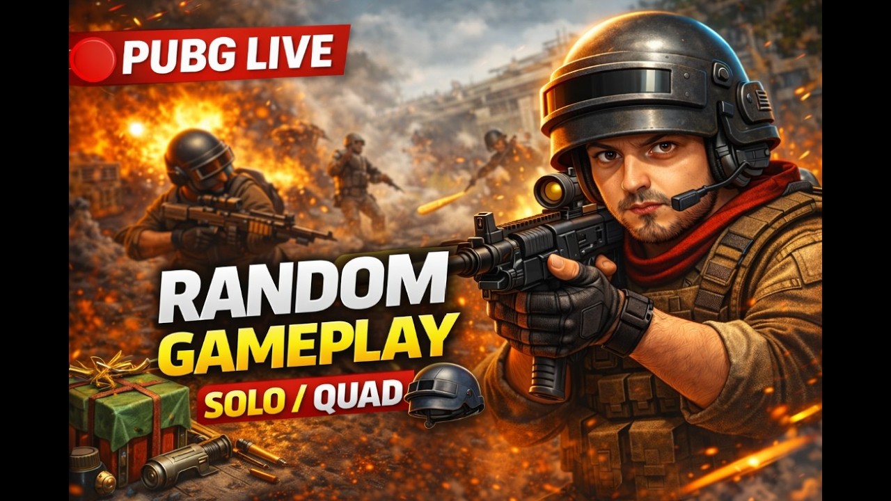 🔴 PUBG PC LIVE || 😅 Random Solo/Squad