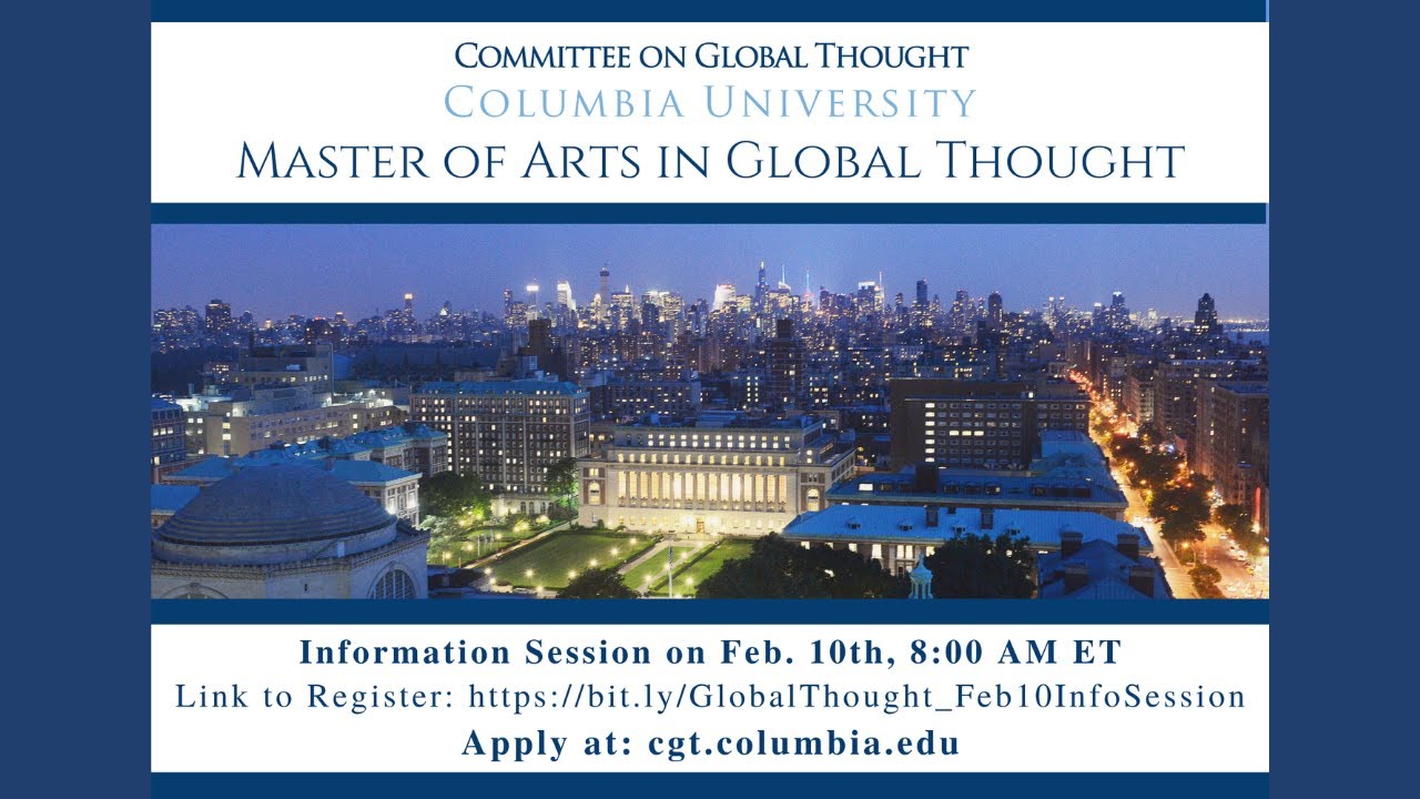 MA in Global Thought: Prospective Student Information Session, February 10th