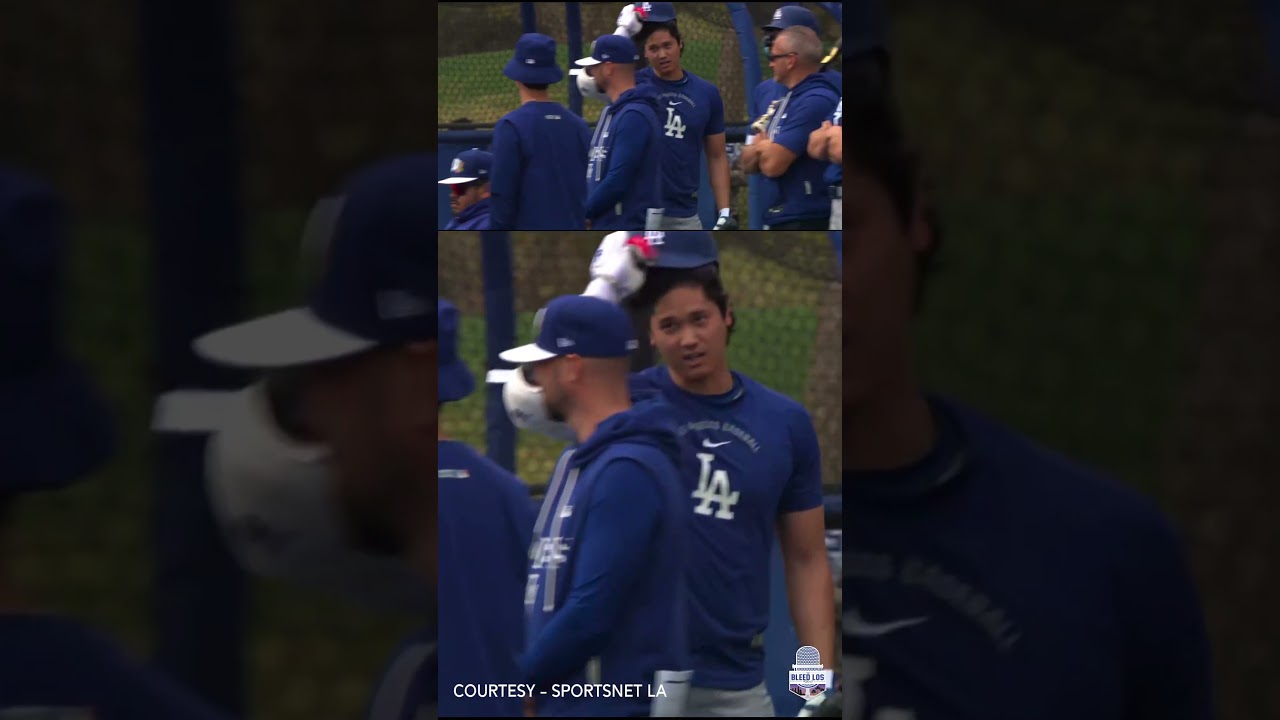 Shohei Ohtani vs Alex Vesia EPIC Live BP Battle! 😱 (Strikeout & Reaction)
