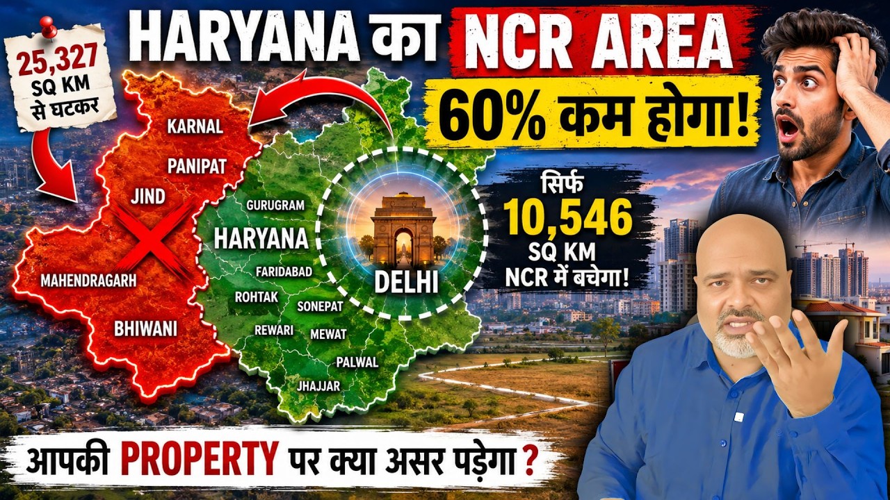 Haryana NCR Area to Shrink by 60%? | Impact on Karnal, Panipat, Jind & Mahendragarh Real Estate