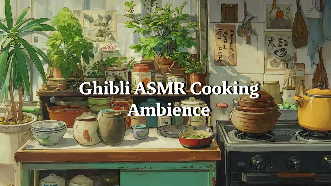 Cozy Studio Ghibli Kitchen Vibes 🍰 | ASMR Cooking & Gentle Melodies #asmr #ghibli