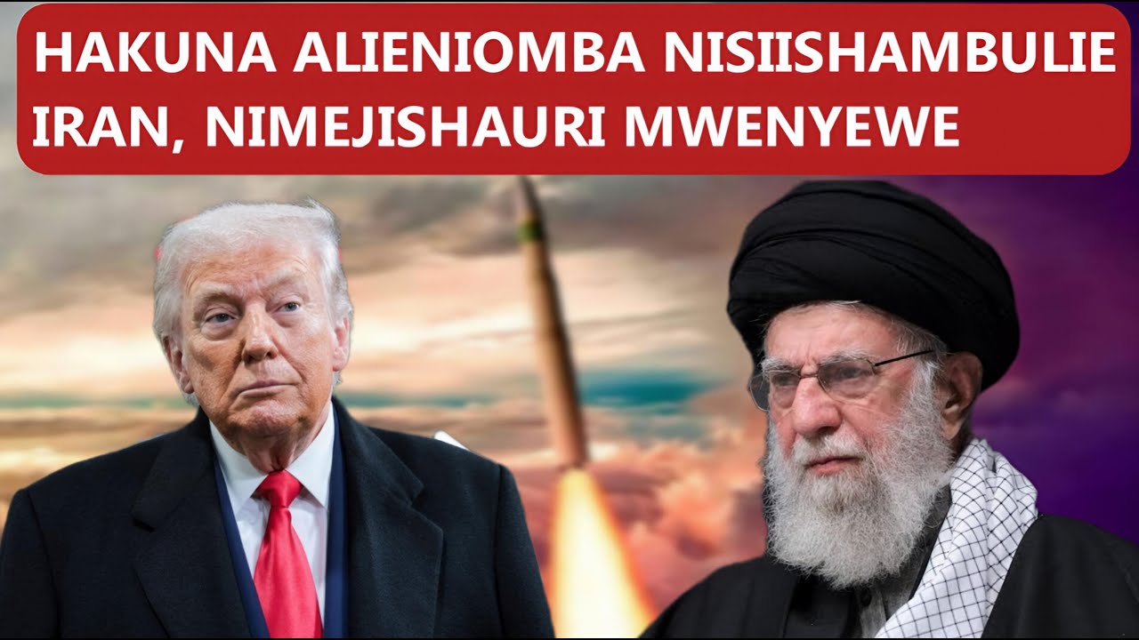 TRUMP: "NILIAMUA MWENYEWE KUACHA KUISHAMBULIA IRAN, HAKUNA ALIYENISHAWISHI"